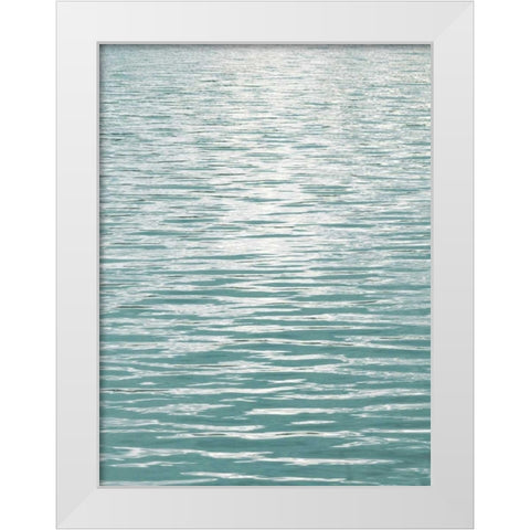 Ocean Current Aqua II White Modern Wood Framed Art Print by Olsen, Maggie