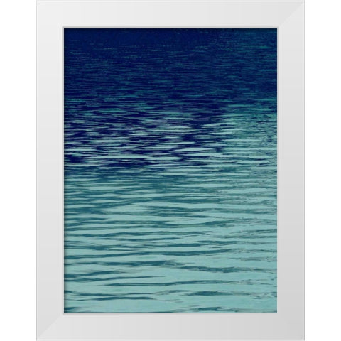 Ocean Current Blue I White Modern Wood Framed Art Print by Olsen, Maggie