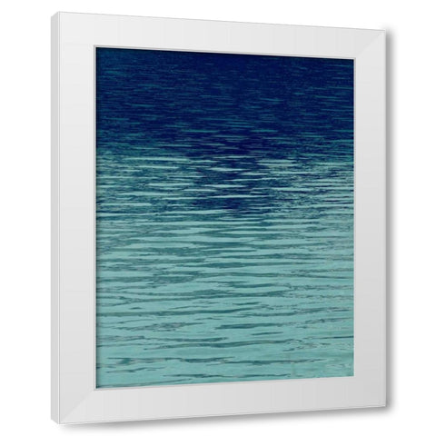 Ocean Current Blue II White Modern Wood Framed Art Print by Olsen, Maggie