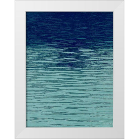 Ocean Current Blue II White Modern Wood Framed Art Print by Olsen, Maggie