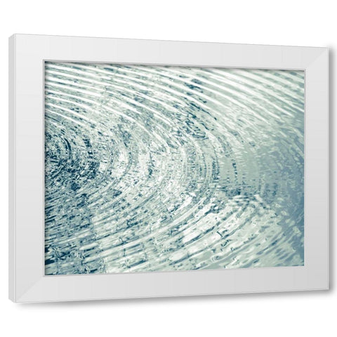 Ripples Aqua II White Modern Wood Framed Art Print by Olsen, Maggie