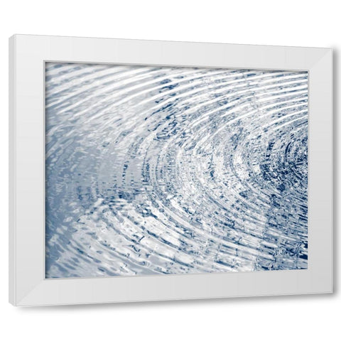 Ripples Indigo I White Modern Wood Framed Art Print by Olsen, Maggie