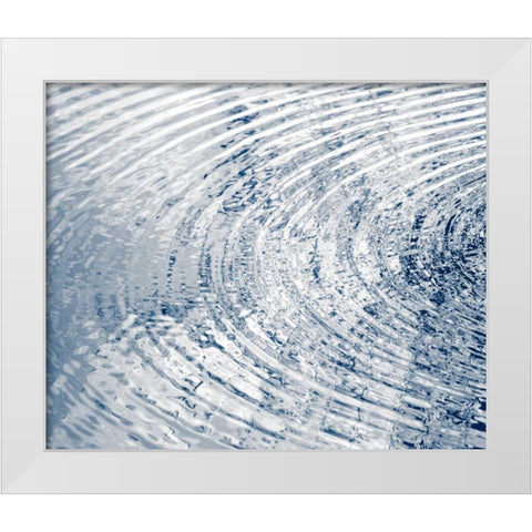 Ripples Indigo I White Modern Wood Framed Art Print by Olsen, Maggie