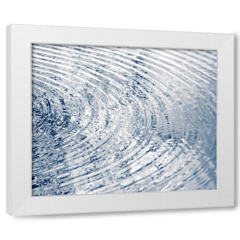 Ripples Indigo II White Modern Wood Framed Art Print by Olsen, Maggie