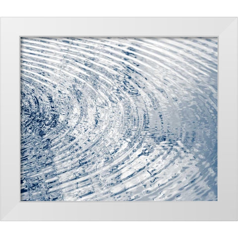 Ripples Indigo II White Modern Wood Framed Art Print by Olsen, Maggie