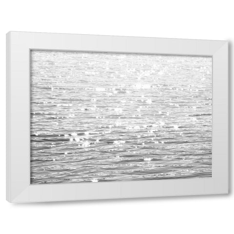 Sunlit Sea White Modern Wood Framed Art Print by Olsen, Maggie