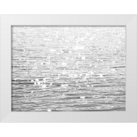 Sunlit Sea White Modern Wood Framed Art Print by Olsen, Maggie