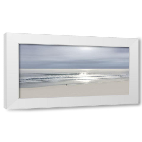 Beach Walk I White Modern Wood Framed Art Print by Olsen, Maggie