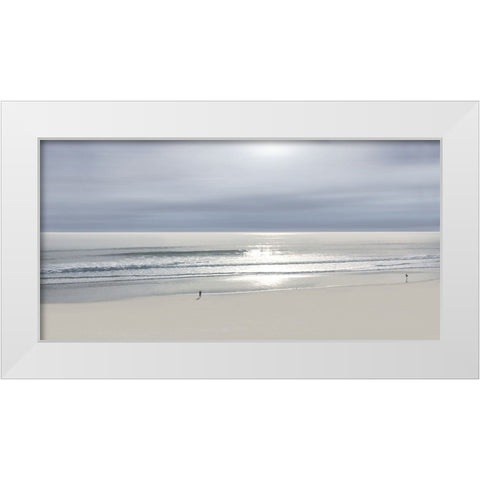 Beach Walk I White Modern Wood Framed Art Print by Olsen, Maggie