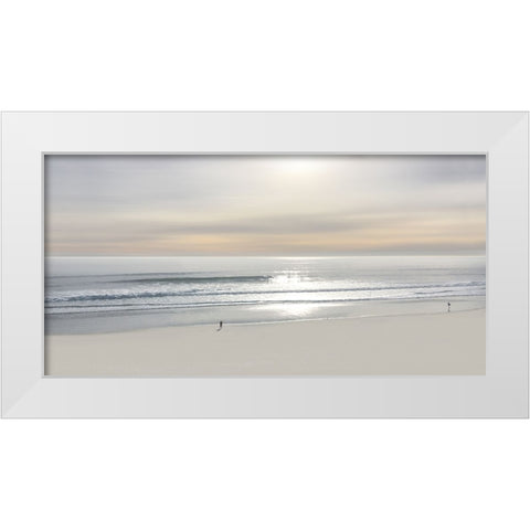 Beach Walk III White Modern Wood Framed Art Print by Olsen, Maggie