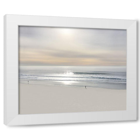 Beach Walk VI White Modern Wood Framed Art Print by Olsen, Maggie
