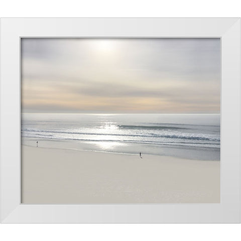 Beach Walk VI White Modern Wood Framed Art Print by Olsen, Maggie
