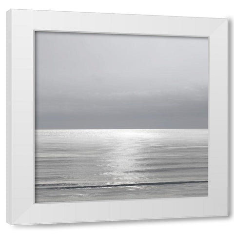 Moonlit Ocean Gray II White Modern Wood Framed Art Print by Olsen, Maggie