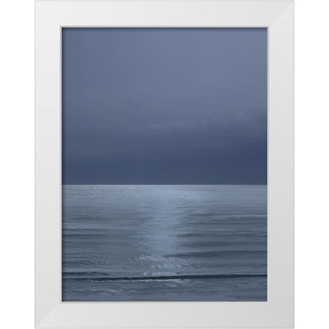 Moonlit Ocean III White Modern Wood Framed Art Print by Olsen, Maggie