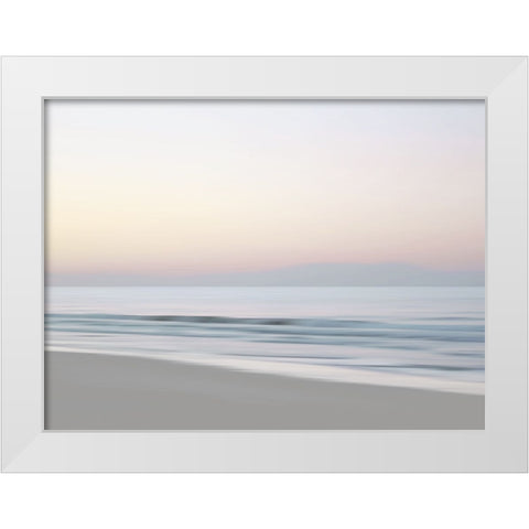 Quiet Beach I White Modern Wood Framed Art Print by Olsen, Maggie
