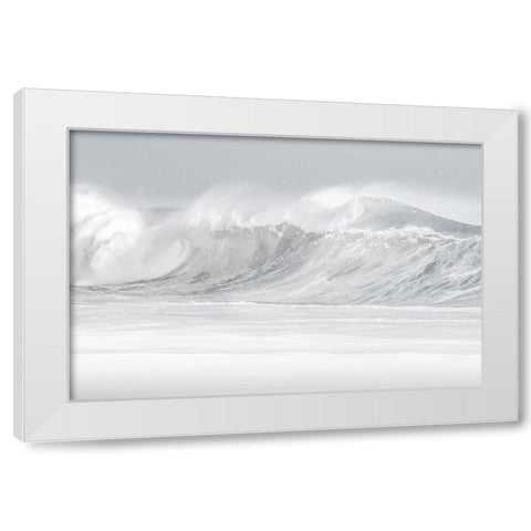 Surf Break White Modern Wood Framed Art Print by Olsen, Maggie