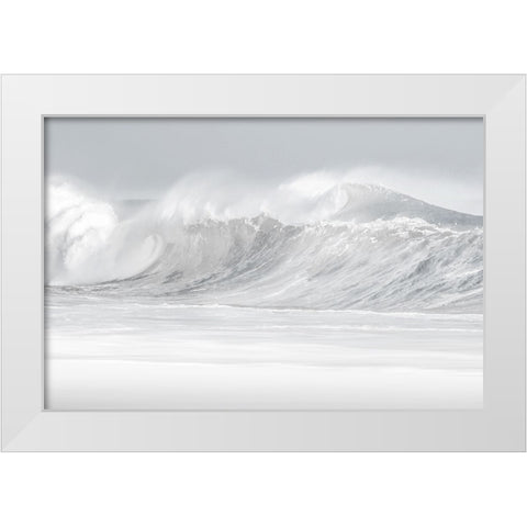 Surf Break White Modern Wood Framed Art Print by Olsen, Maggie