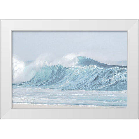 Surf Break Blue White Modern Wood Framed Art Print by Olsen, Maggie