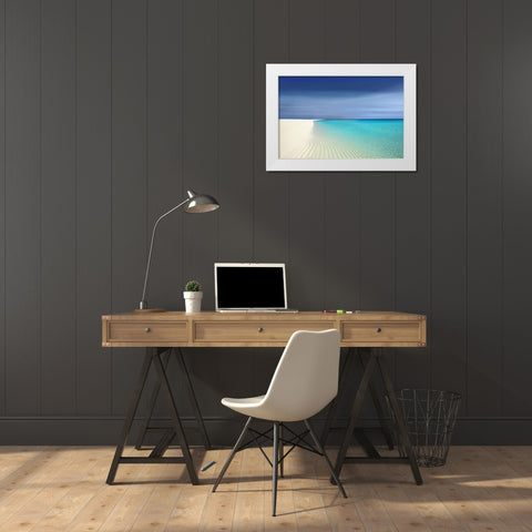 Waters Edge I White Modern Wood Framed Art Print by Olsen, Maggie