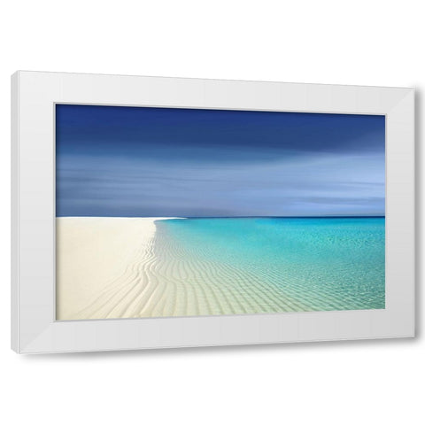 Waters Edge I White Modern Wood Framed Art Print by Olsen, Maggie