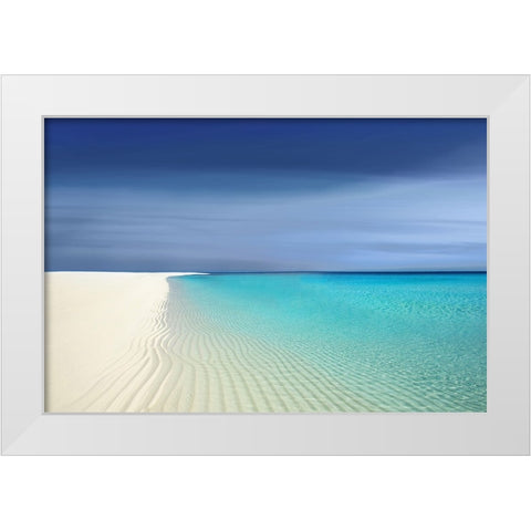 Waters Edge I White Modern Wood Framed Art Print by Olsen, Maggie