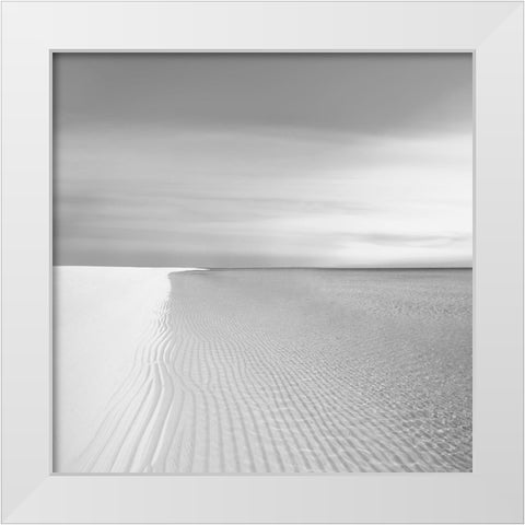 Waters Edge III White Modern Wood Framed Art Print by Olsen, Maggie