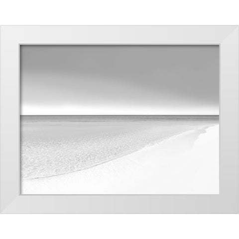 Waters Edge IV White Modern Wood Framed Art Print by Olsen, Maggie