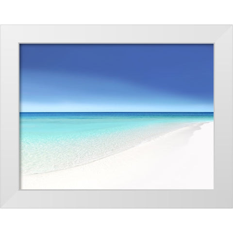 Waters Edge V White Modern Wood Framed Art Print by Olsen, Maggie