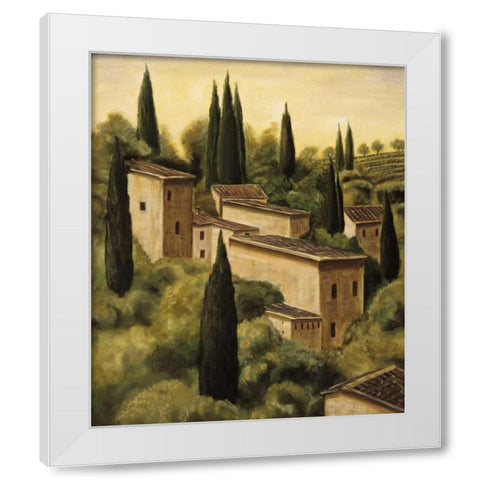 Tuscan Hillside I White Modern Wood Framed Art Print by Moretti, Maurizio