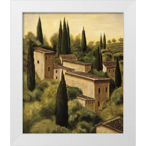 Tuscan Hillside I White Modern Wood Framed Art Print by Moretti, Maurizio