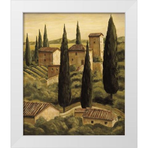 Tuscan Hillside II White Modern Wood Framed Art Print by Moretti, Maurizio