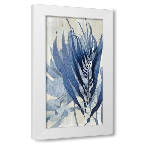 Sea Nature in Blue I White Modern Wood Framed Art Print by Miller, Melonie