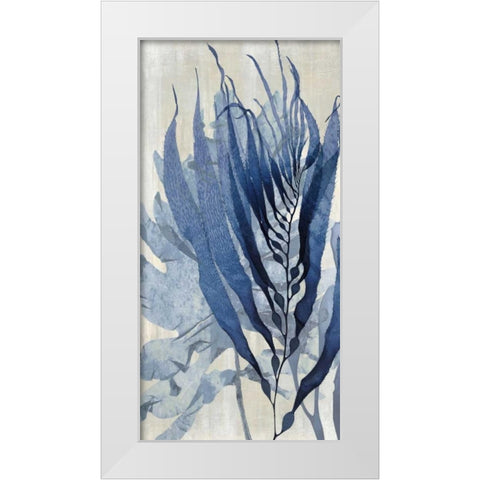 Sea Nature in Blue I White Modern Wood Framed Art Print by Miller, Melonie