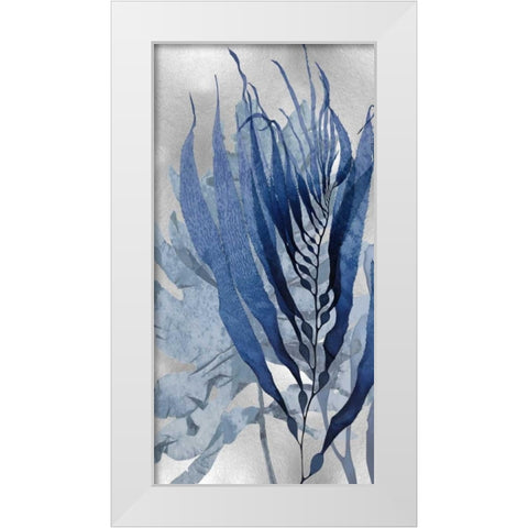 Sea Nature on Silver I White Modern Wood Framed Art Print by Miller, Melonie