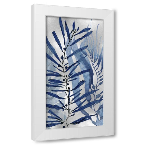 Sea Nature on Silver II White Modern Wood Framed Art Print by Miller, Melonie