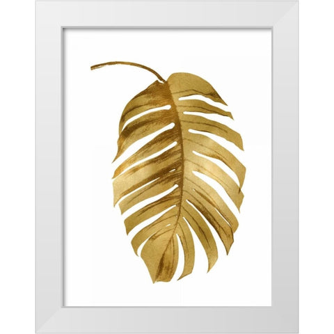 Gold Palm II White Modern Wood Framed Art Print by Miller, Melonie