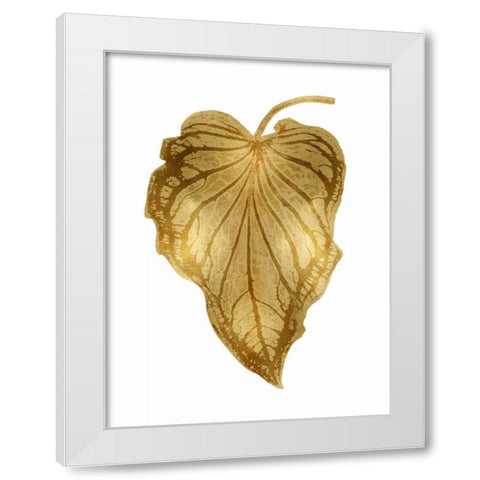 Gold Palm III White Modern Wood Framed Art Print by Miller, Melonie