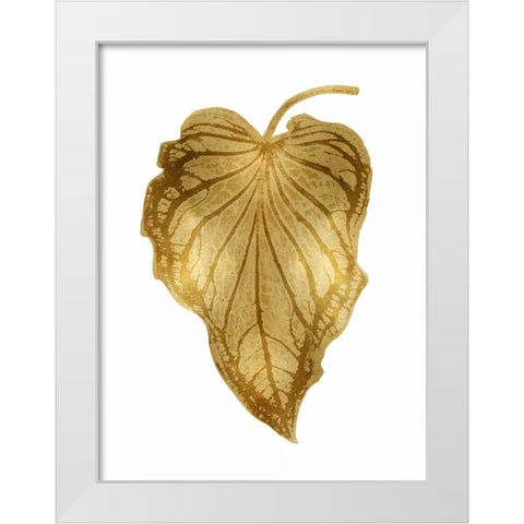 Gold Palm III White Modern Wood Framed Art Print by Miller, Melonie