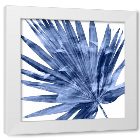 Tropical Indigo Palm IV White Modern Wood Framed Art Print by Miller, Melonie