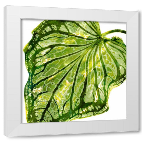 Tropical Palm III White Modern Wood Framed Art Print by Miller, Melonie