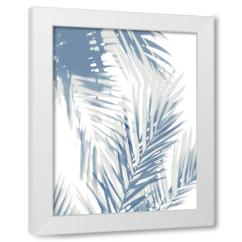 Palm Shadows  II White Modern Wood Framed Art Print by Miller, Melonie