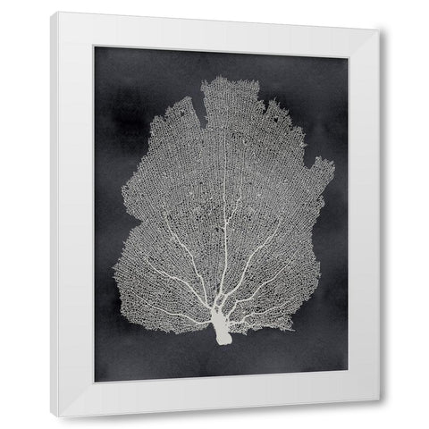 Sea Fan on Black I White Modern Wood Framed Art Print by Miller, Melonie