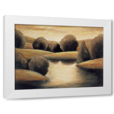 Reflective Vista I White Modern Wood Framed Art Print by Montero, Mario