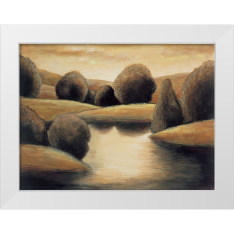 Reflective Vista I White Modern Wood Framed Art Print by Montero, Mario