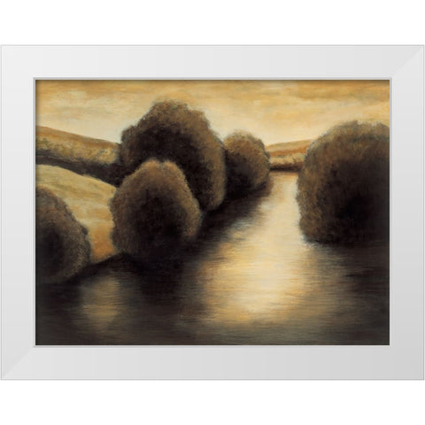Reflective Vista II White Modern Wood Framed Art Print by Montero, Mario