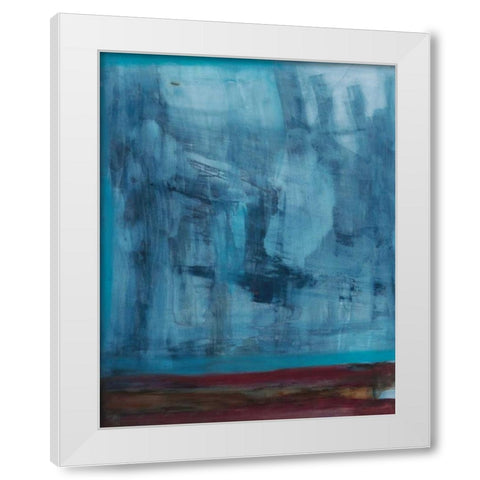 Cobalt White Modern Wood Framed Art Print by Oppenheimer, Michelle