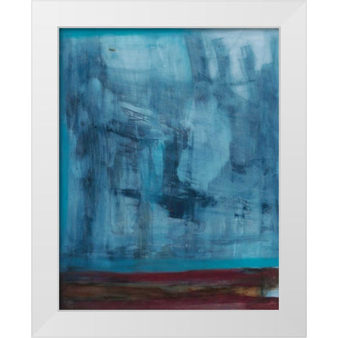 Cobalt White Modern Wood Framed Art Print by Oppenheimer, Michelle