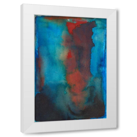 Scarlet Burst White Modern Wood Framed Art Print by Oppenheimer, Michelle