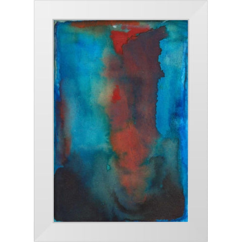 Scarlet Burst White Modern Wood Framed Art Print by Oppenheimer, Michelle