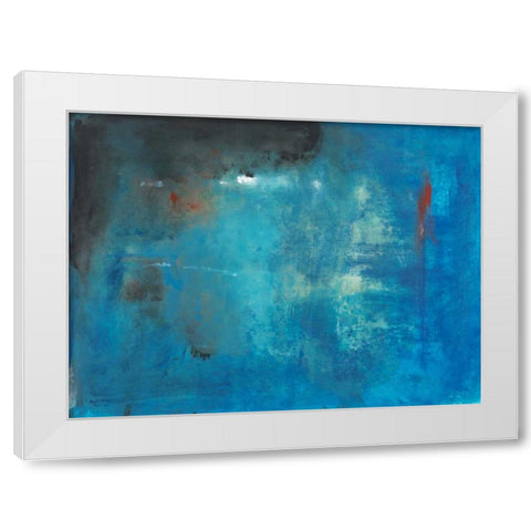 Deep blue sea White Modern Wood Framed Art Print by Oppenheimer, Michelle